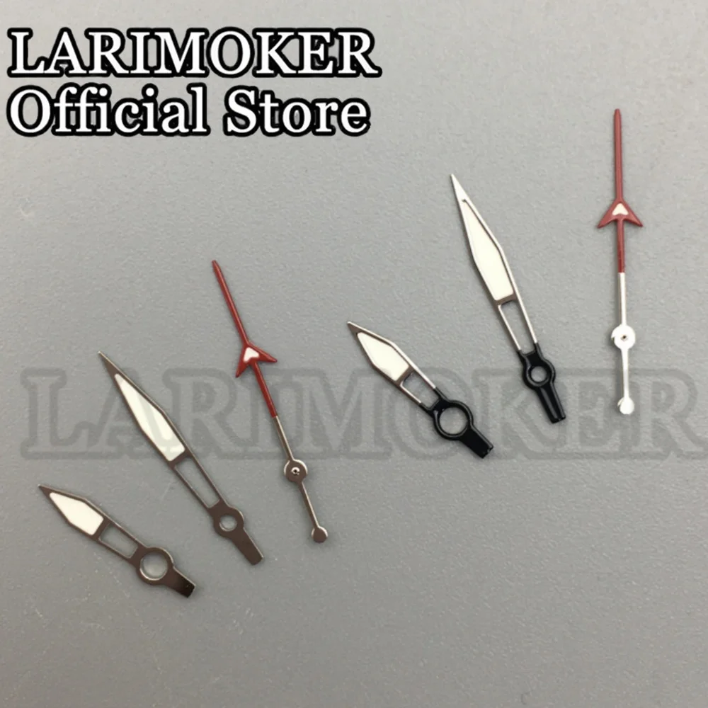 LARIMOKER watch accessories hollow 3-pin hands green luminous suitable for Nh35 PT5000 automatic movement watch parts