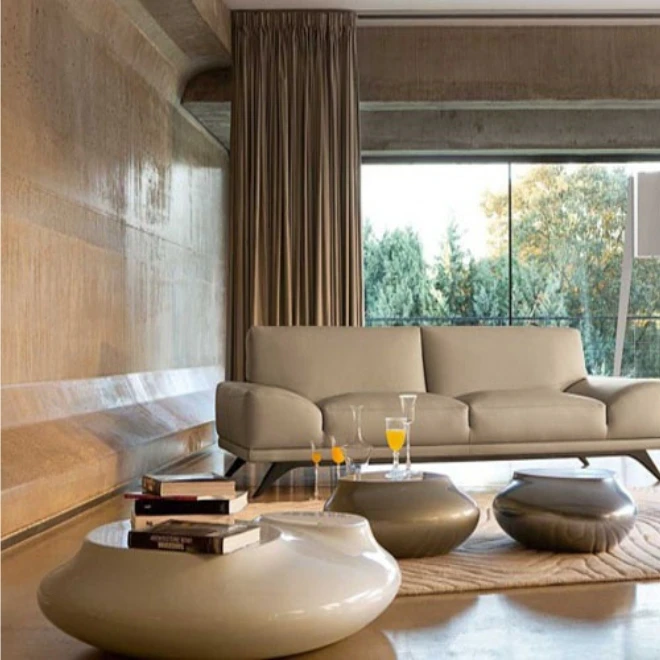 Designer simple fashion fiberglass creative Rochburg tea table multi-color color matching coffee table unit double edge table