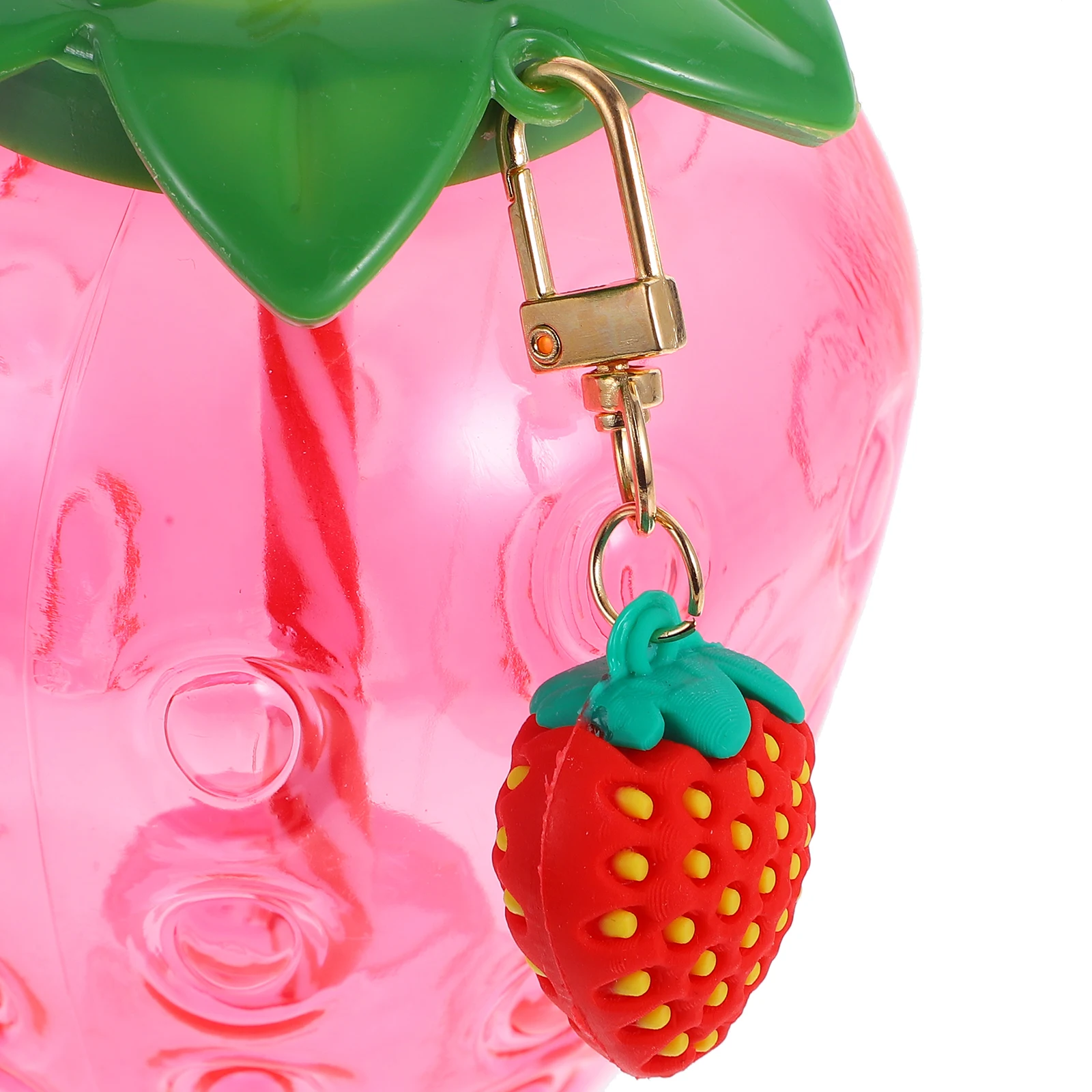 

4pcs Strawberry Sippy Cups Plastic Milk Tea Drinking Cups Gift Portable Safe PP Material Party Favors Girls Birthday Kitchen