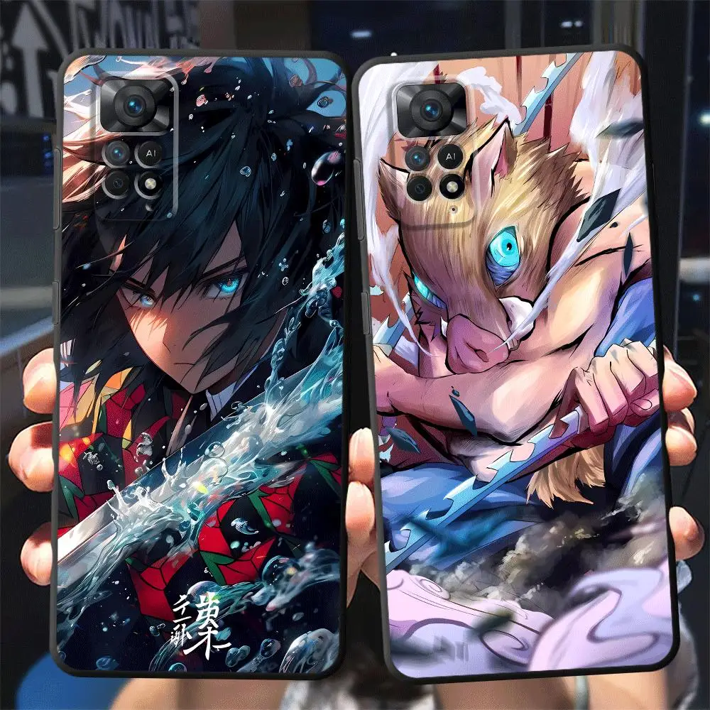 Demon Slayer Kimetsu No Yaiba Anime Case for Xiaomi Redmi Note 12Pro 13 11Pro 8T 8 Pro 7 11S 12S 8T 12 9 10S 10 Pro 9S Cover