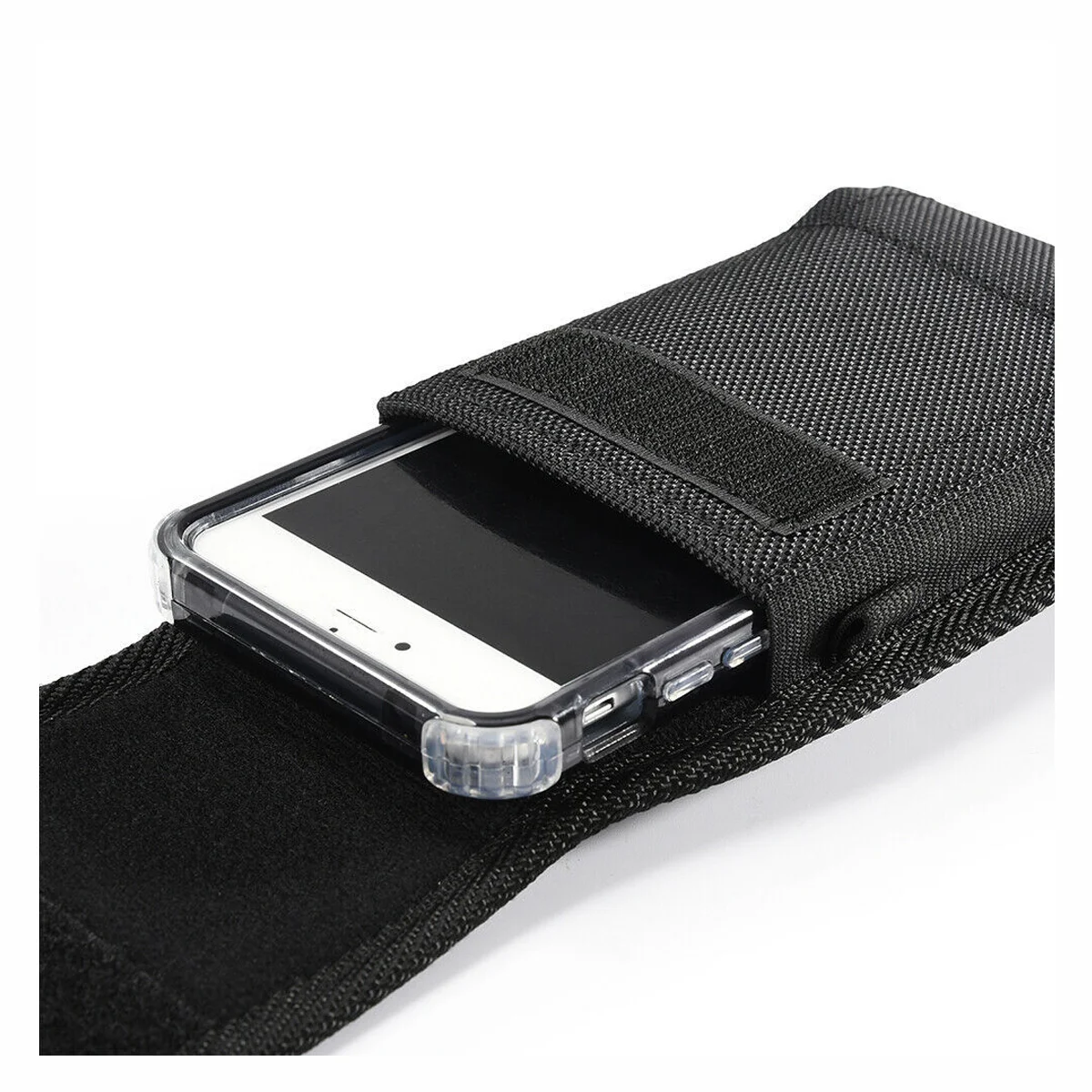 Mobile Phone Nylon Pouch Universal Cell Phone Belt Clip Carrying Holster Case Waist Bag Black Outdoor Sports Climbing Belt Bag
