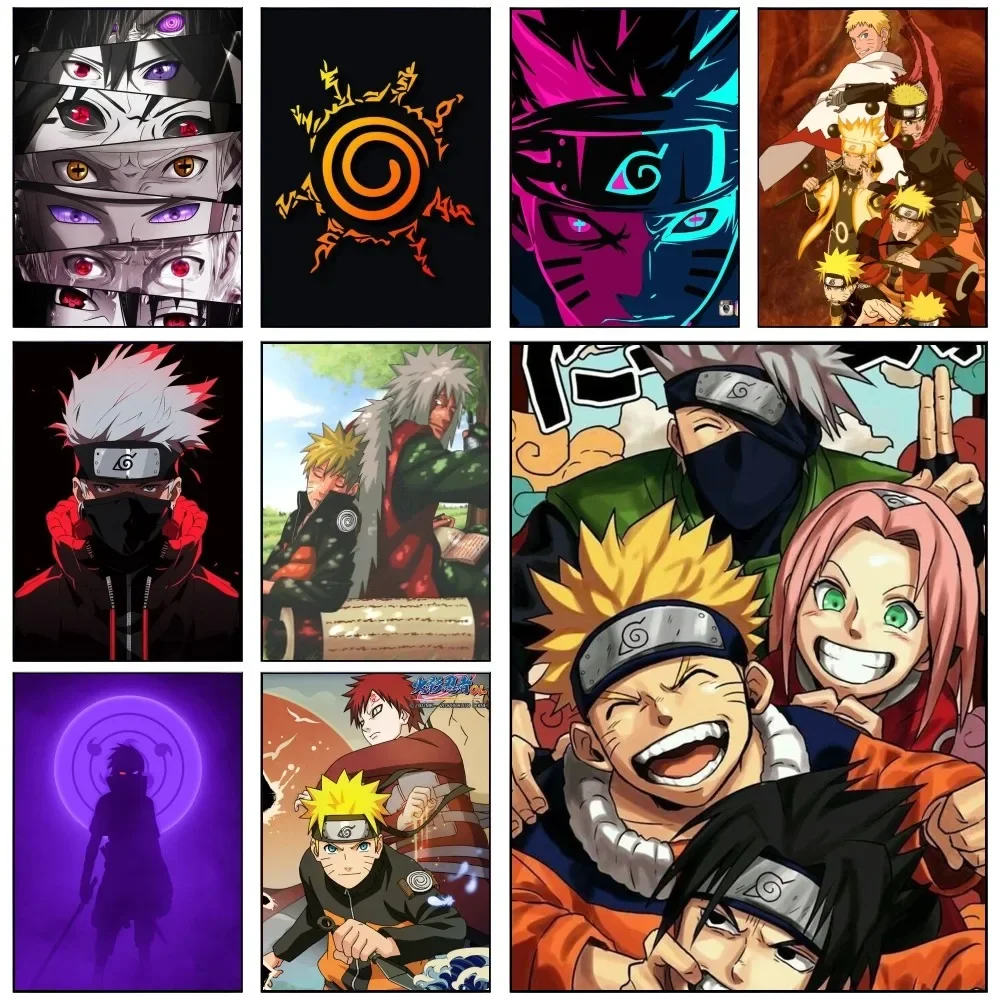

1PC Popular Japan Anime Naruto Uzumaki Poster Self-adhesive Art Waterproof Paper Sticker Coffee House Bar Room Wall Decor