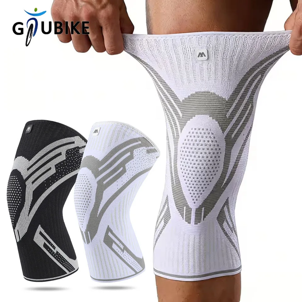 1 Pcs Compression Knee Support Sleeve Elastic Breathable Knee Pads Brace Springs Gym Sports Protector Basketball Volleyball Run