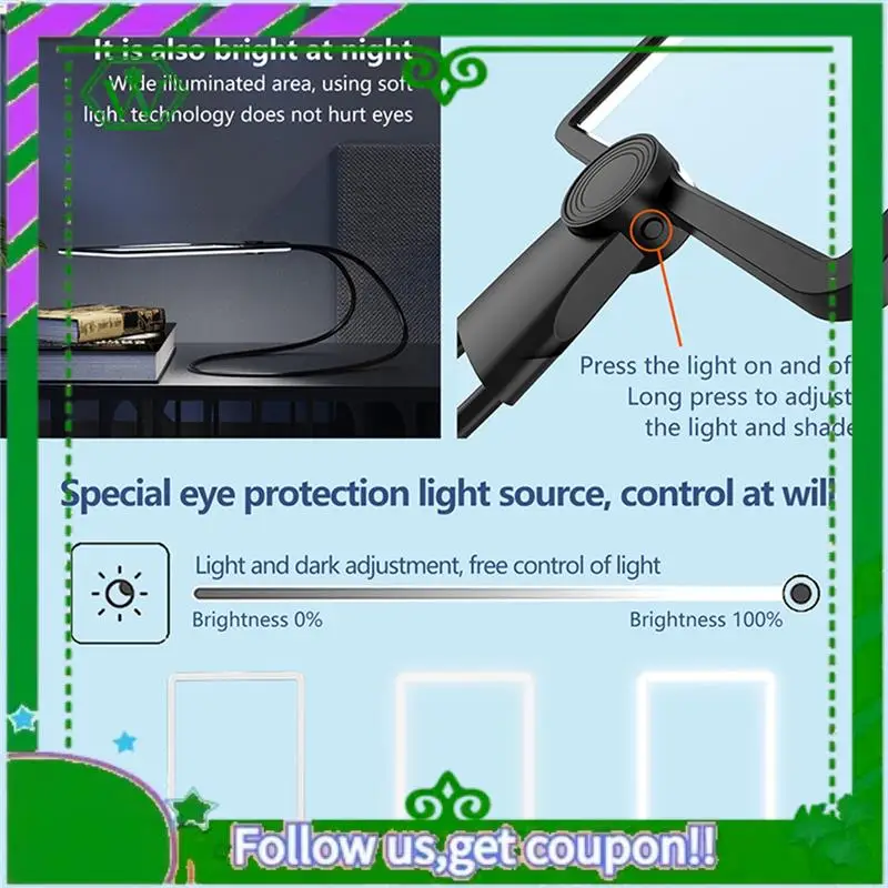 

Reliable-5X Hands Free Magnifying Glass With 50 LED Light,Gooseneck Page Magnifier For Senior Low Vision Reading,Repairing,Sewin