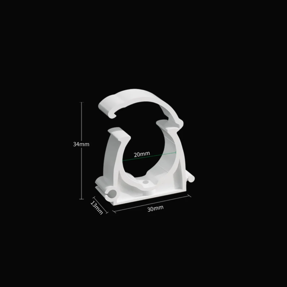 50pcs White U-Shaped Pipe Clips For Securing Drainage Hoses And Air Pipes, 20mm/25mm Fixed Buckle Pipe Fittings