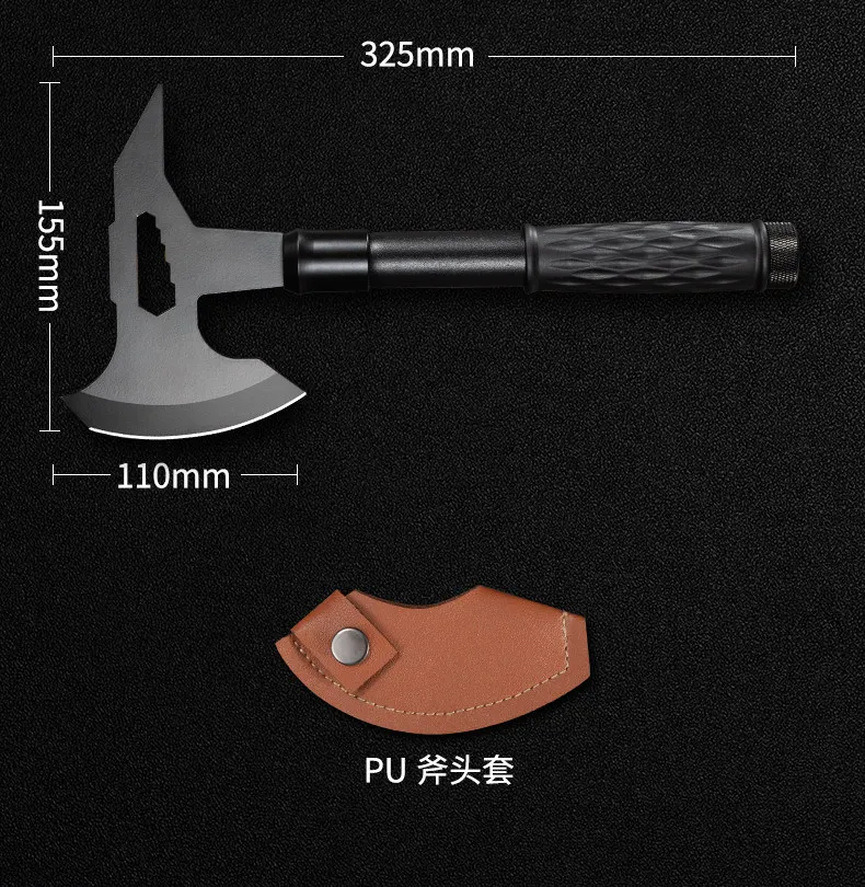 

Self-defense Tactical Axe with Compass Portable Stainless Steel Multi-purpose Camp Fire Axe Outdoor EDC Tool
