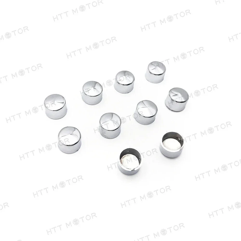 10x 3/8 "Kit Gaun Penutup Tutup Baut Soket Allen untuk Harley Davidson Misc Perangkat Keras ABS Plastik Suku Cadang Sepeda Motor Aftermarket
