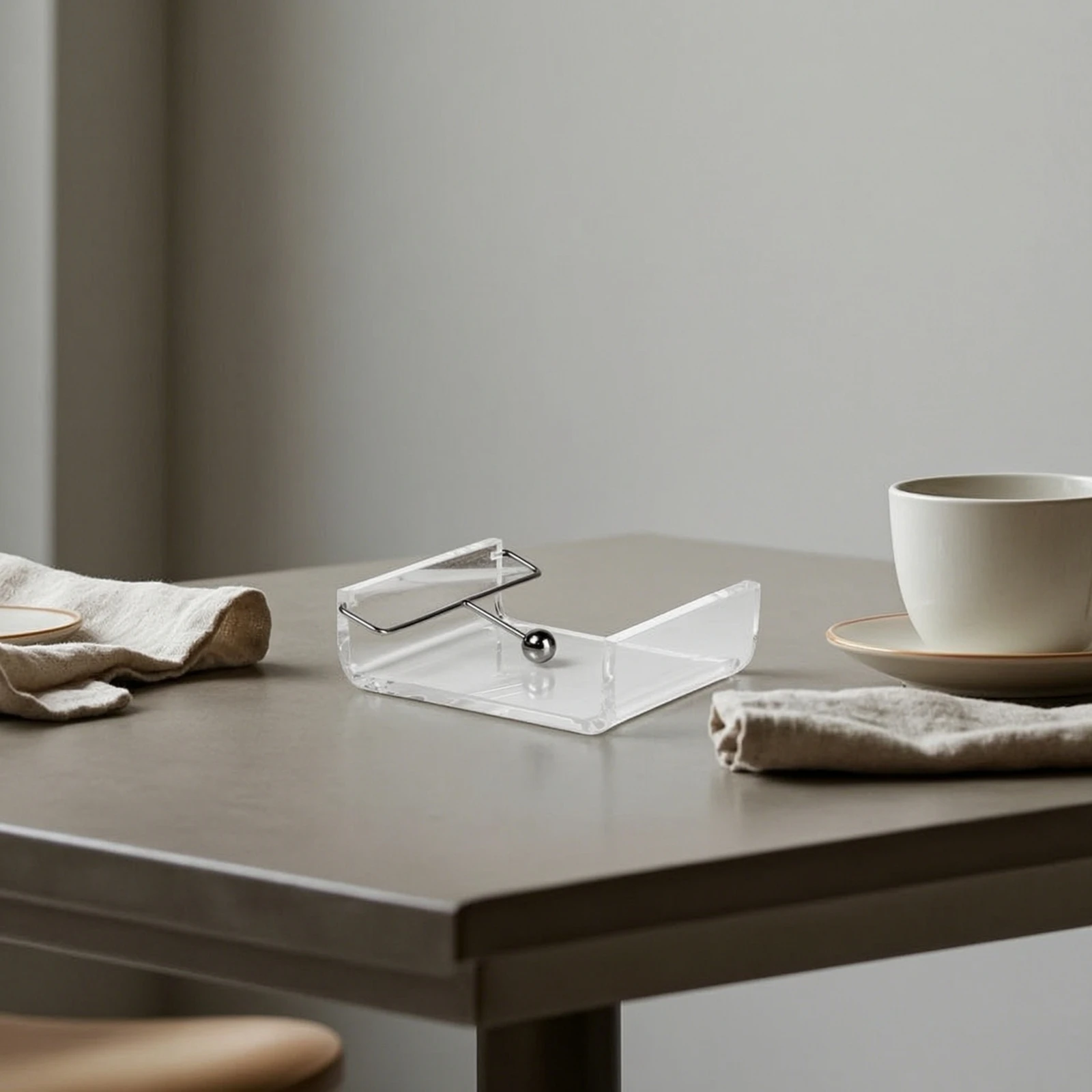 Acrylic Napkin Holder Practical Napkin Tray Tissue Dispenser Elegant Decorative for Dining Table, Kitchen Countertop