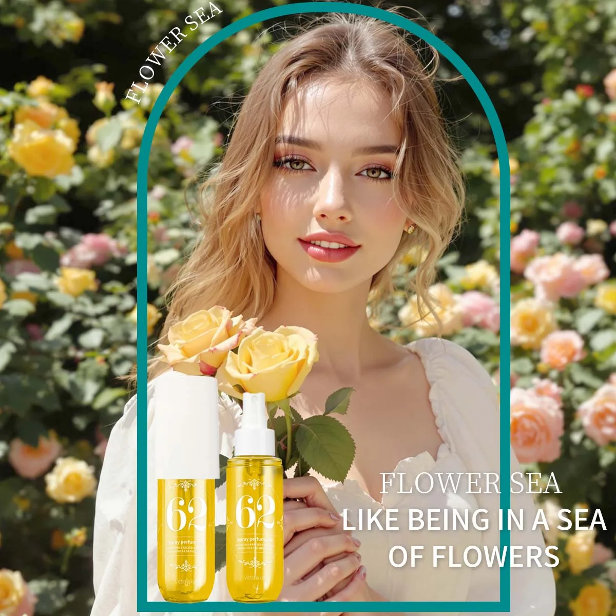 بخاخ معطر جو خالي من الكحول - عطر طبيعي يدوم طويلاً، غني بالزيت العطري البرازيلي المضغوط، أداء