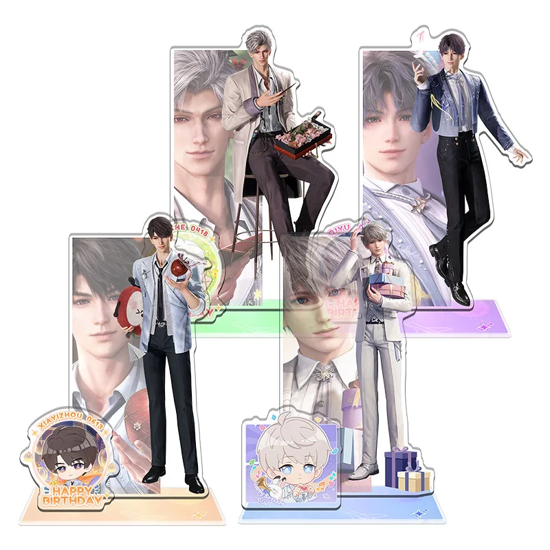 Hot Game Love and Deep Space Anime Double Card Stand Semi Transparent Standing Tabletop Decoration Gift Collection Model Toys