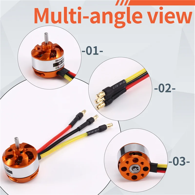 Moteur sans balais WOTT-D2822, Rotor extérieur sans balais, adapté aux avions multi-rotor à voilure fixe télécommandés