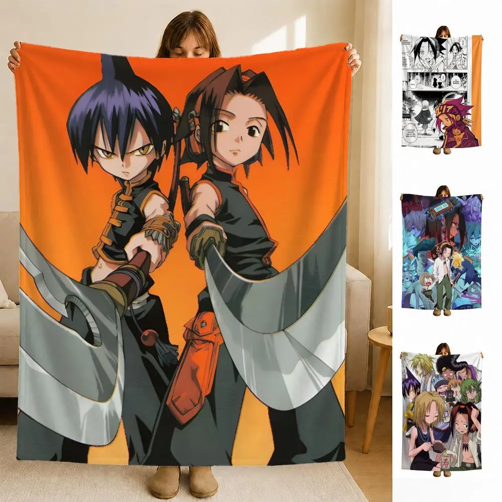 anime S-Shaman K-King Throw Soft Flannel Blanket for Bed Bedroom Sofa Picnic Throw Skin-friendly Breathable Gift Cover