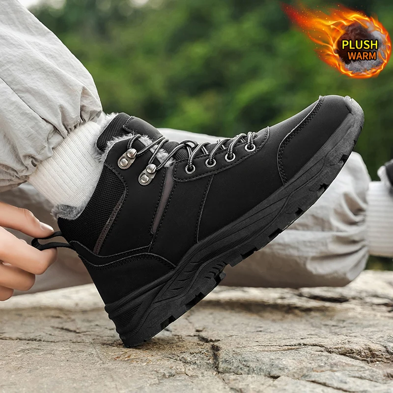 Men boots New Winter Slippers Warm Men Shoes Waterproof Non-Slip Plush Sneakers Male tenis shoes Boots Men Sneakers Winter