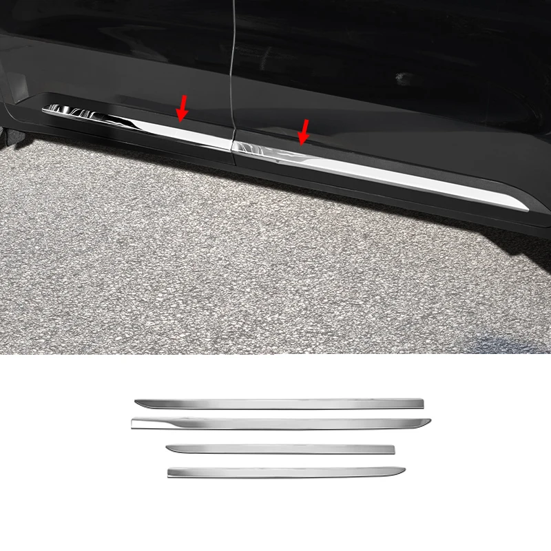 

For Kia Carnival KA4 2021 2022 2023 2024 Stainless steel Chrome Side Door Car Body Molding skirts scratch resistant Cover Trim