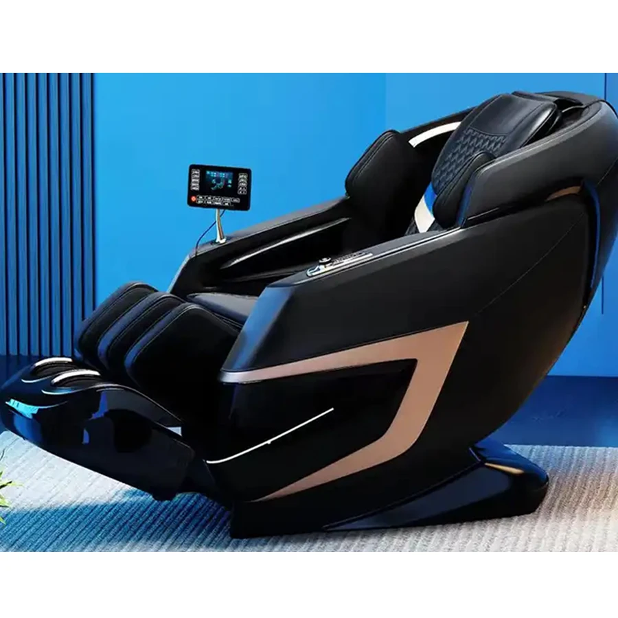 Double Sl Track 4D Manipulator Smart Screen Touch zero Gravity Massage Chair With Electric Rod