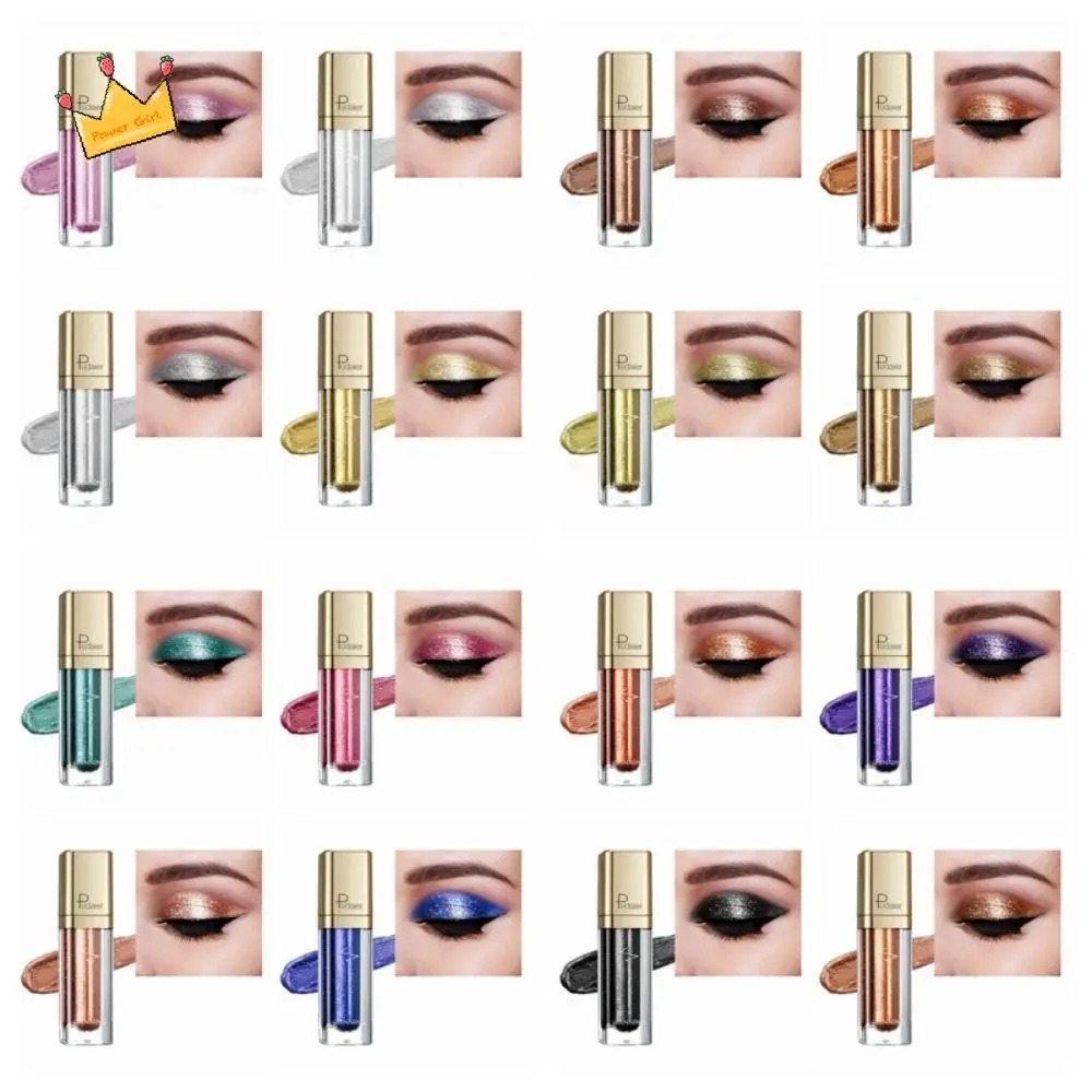 

Colorful Cosmetic Tool Pearlescent Highlighter Liquid Eye Shadow Waterproof Long Lasting Shimmer Glitter Eyeshadow Women