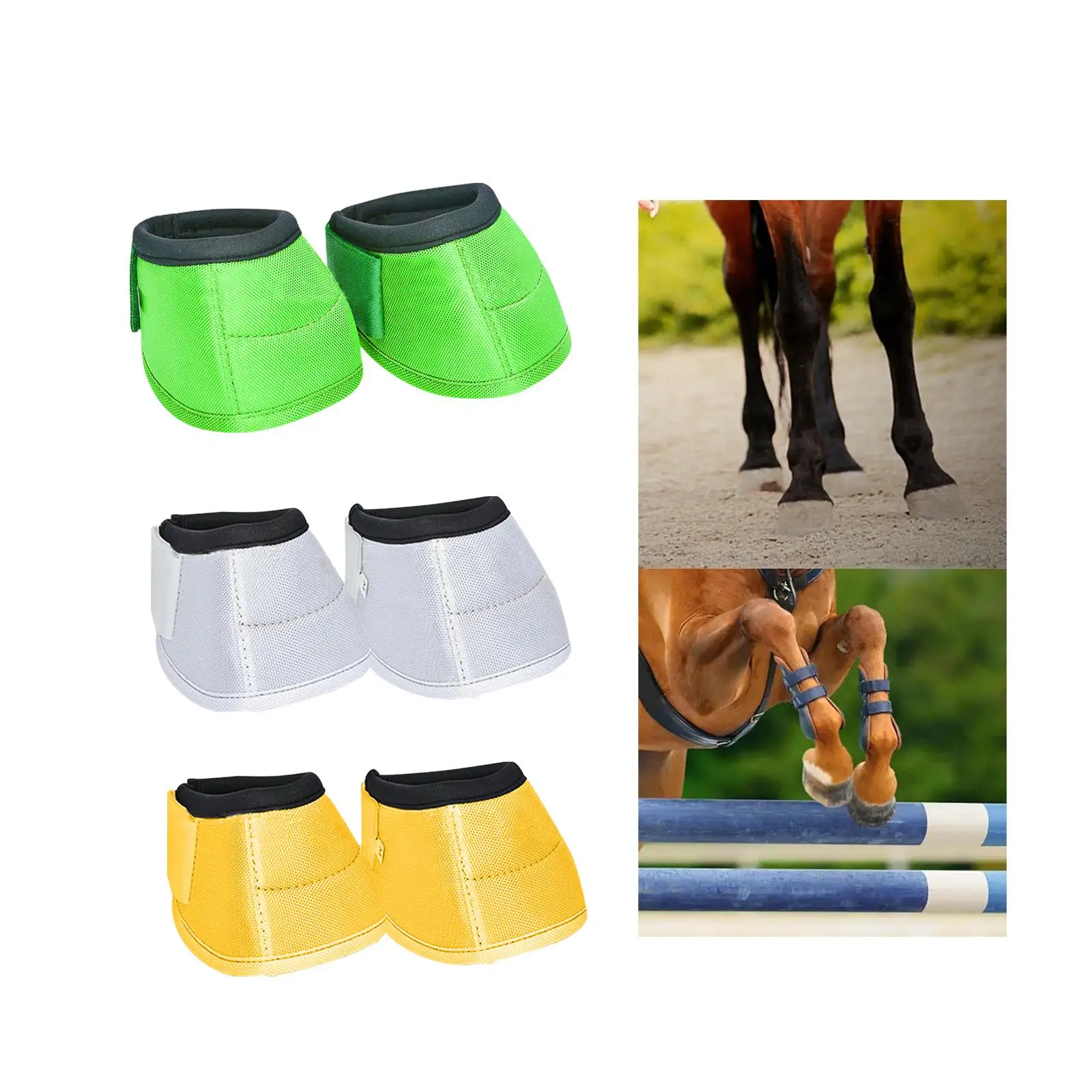 Bottes de cloche de cheval durables, bottes de soin du cheval, faciles à mettre et à enlever, 2 pièces