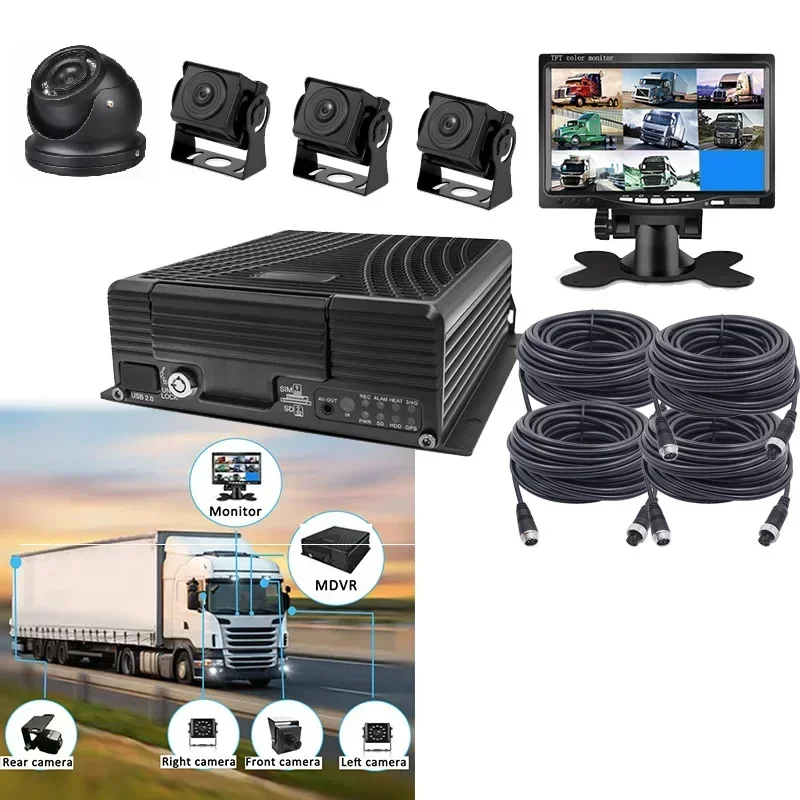 Keamanan Mobil 4 Saluran 4g Wifi Gprs Gps Kamera Dvr Sistem Dvr Seluler