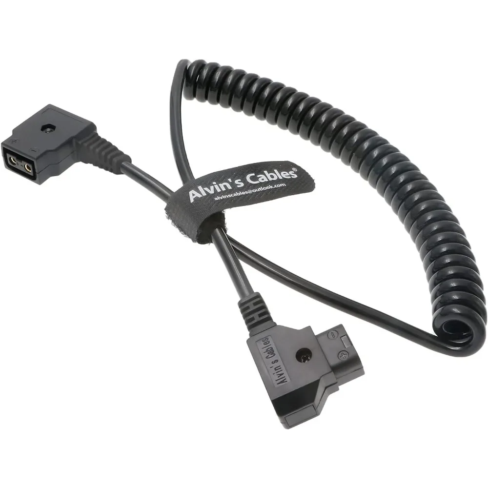 

Alvin's Cables D-Tap Male to Dtap Female Coiled Extension Cable for DSLR Rig Anton Bauer Battery