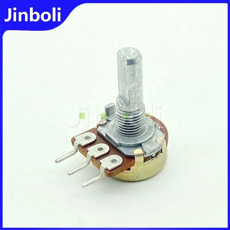 2PCS 16 Type B500K 3Pins Single Amplifier Audio Speaker High And Low Volume Potentiometer D Shaft Length 20mm