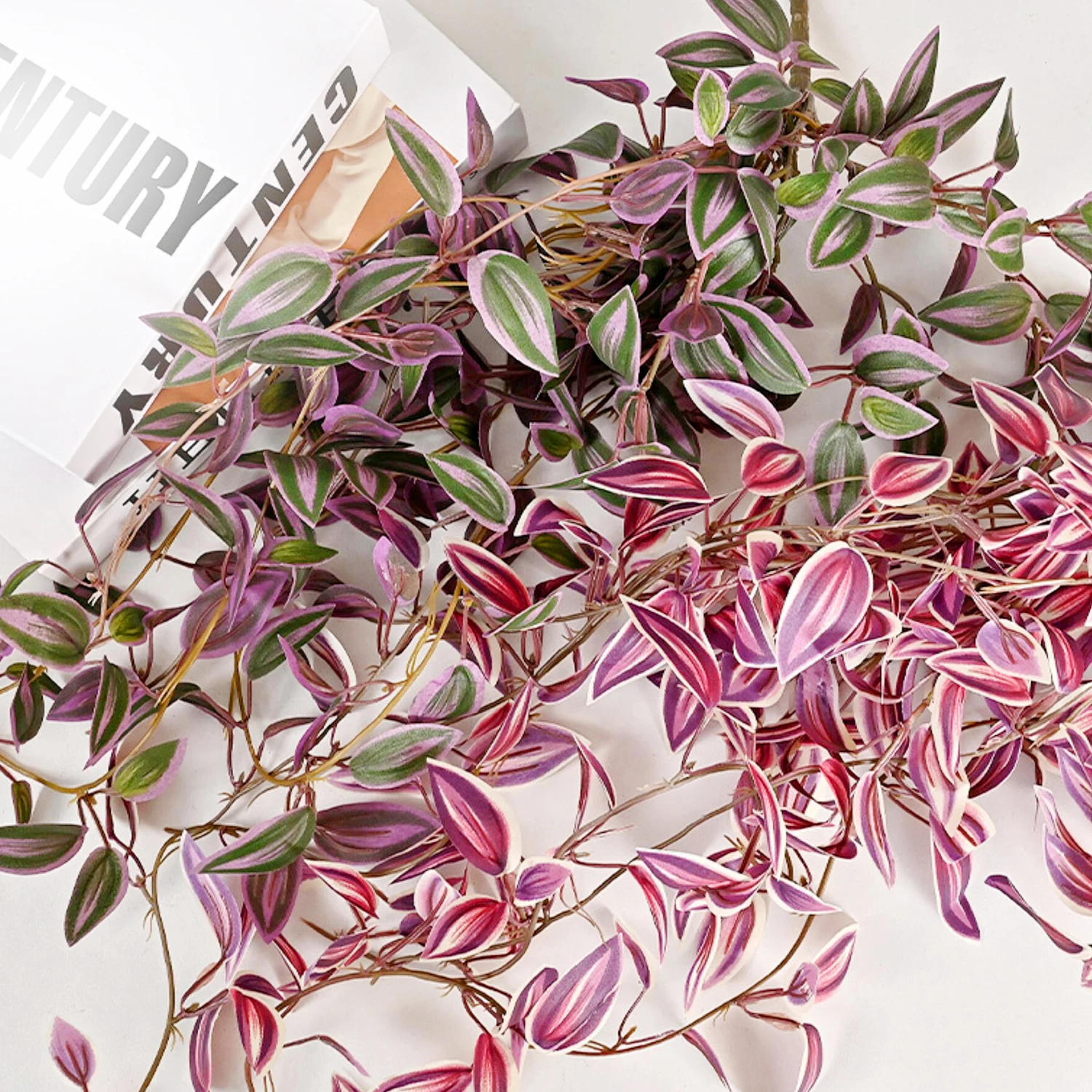 أوراق الكروم الصناعية ، نباتات معلقة وهمية ، أوراق شجرة الحرير ، الخيزران الأخضر ، الروطان المتعرج ، حديقة المنزل ، ديكور الزفاف ، 75*29"