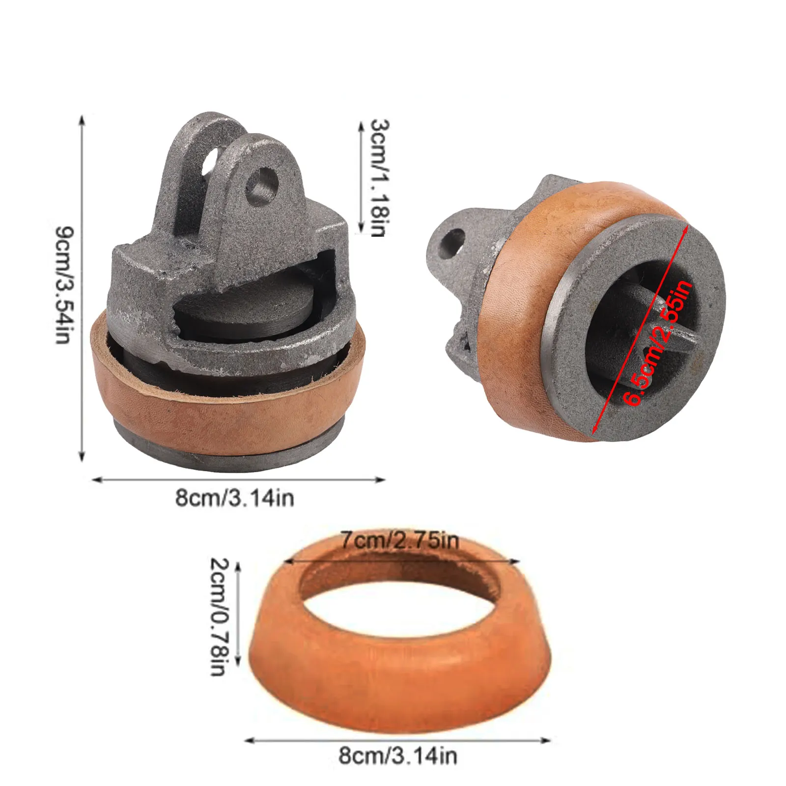 Compressor Replacement Piston Efficient Pump Repair High Pressure Resistance Leather Seal Gasket Versatile Pump Use