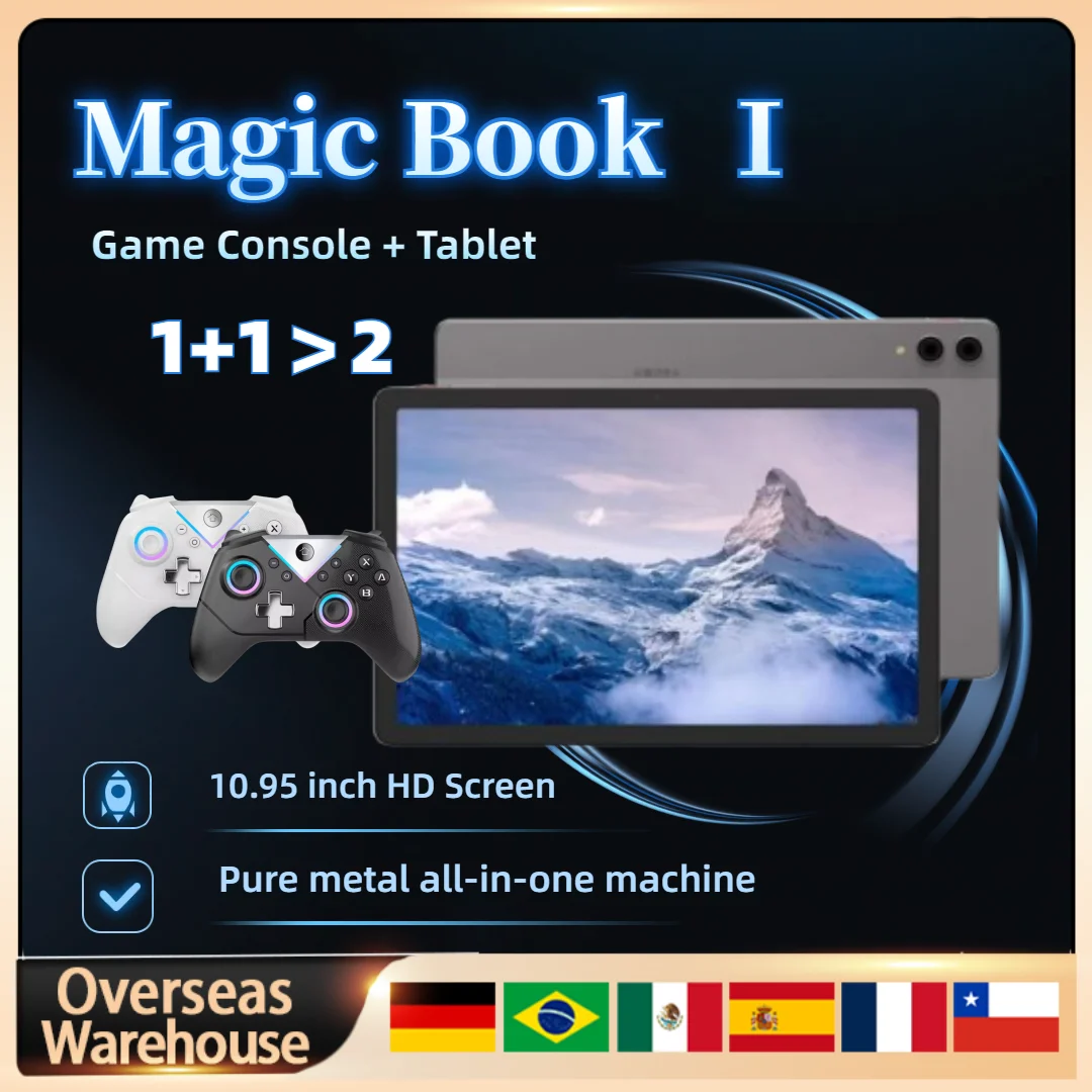 

NEW Original Tablet Magic Book Pad Retro Handheld Game Video Player Console 10 Inch HD Screen Bluetooth 12G+256G PSP PS2 Games