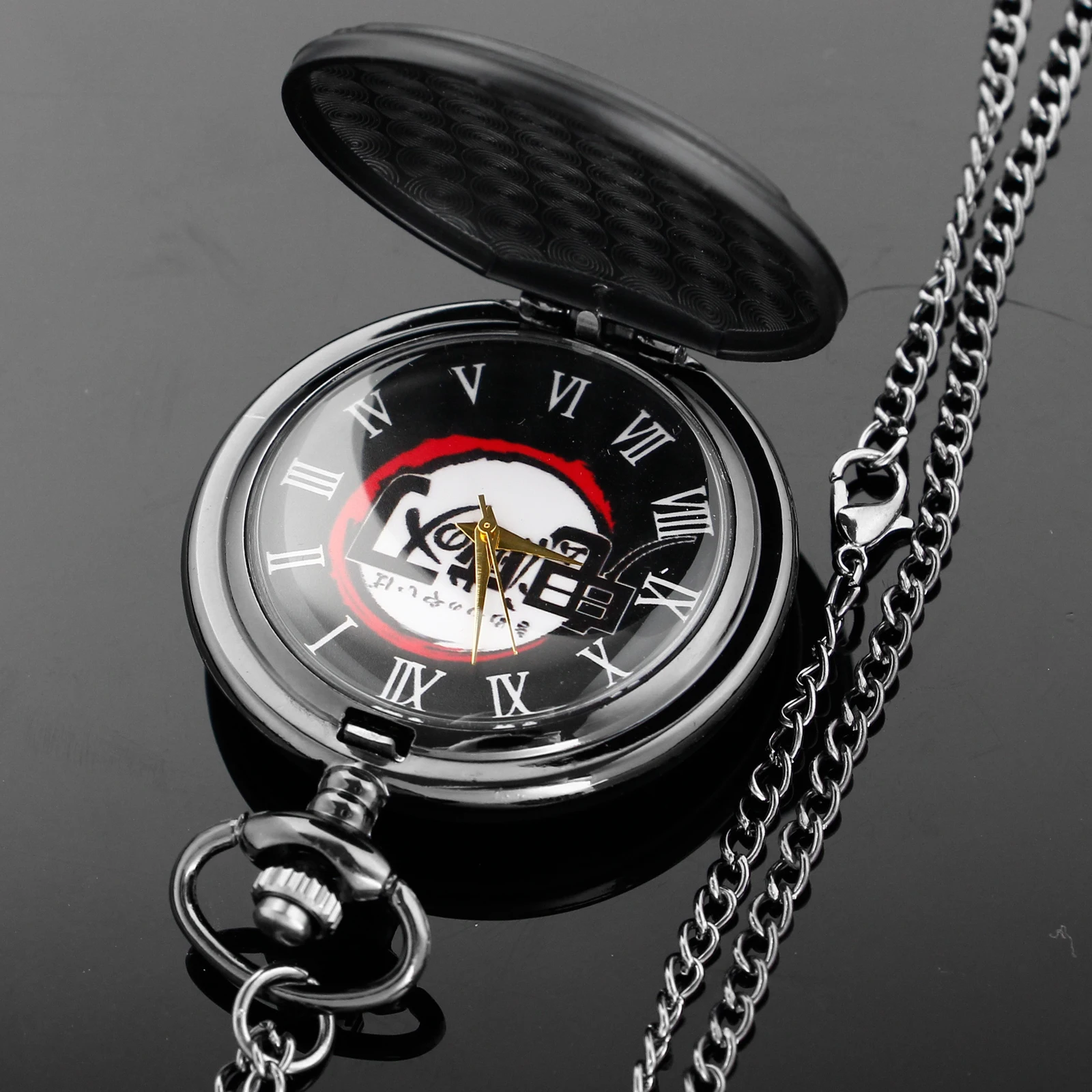 Popular Anime Cartoon Ghost Blade Quartz Pocket Watch Popular Men's Necklace Pendant Women's Children's Jewelry