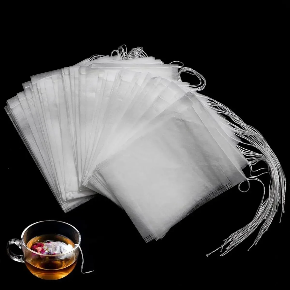 Unbleached Disposable Tea Bags Filter Bags for Tea Infuser Filter Paper Herb Loose Tea Empty Teabags Teaware Drinkware