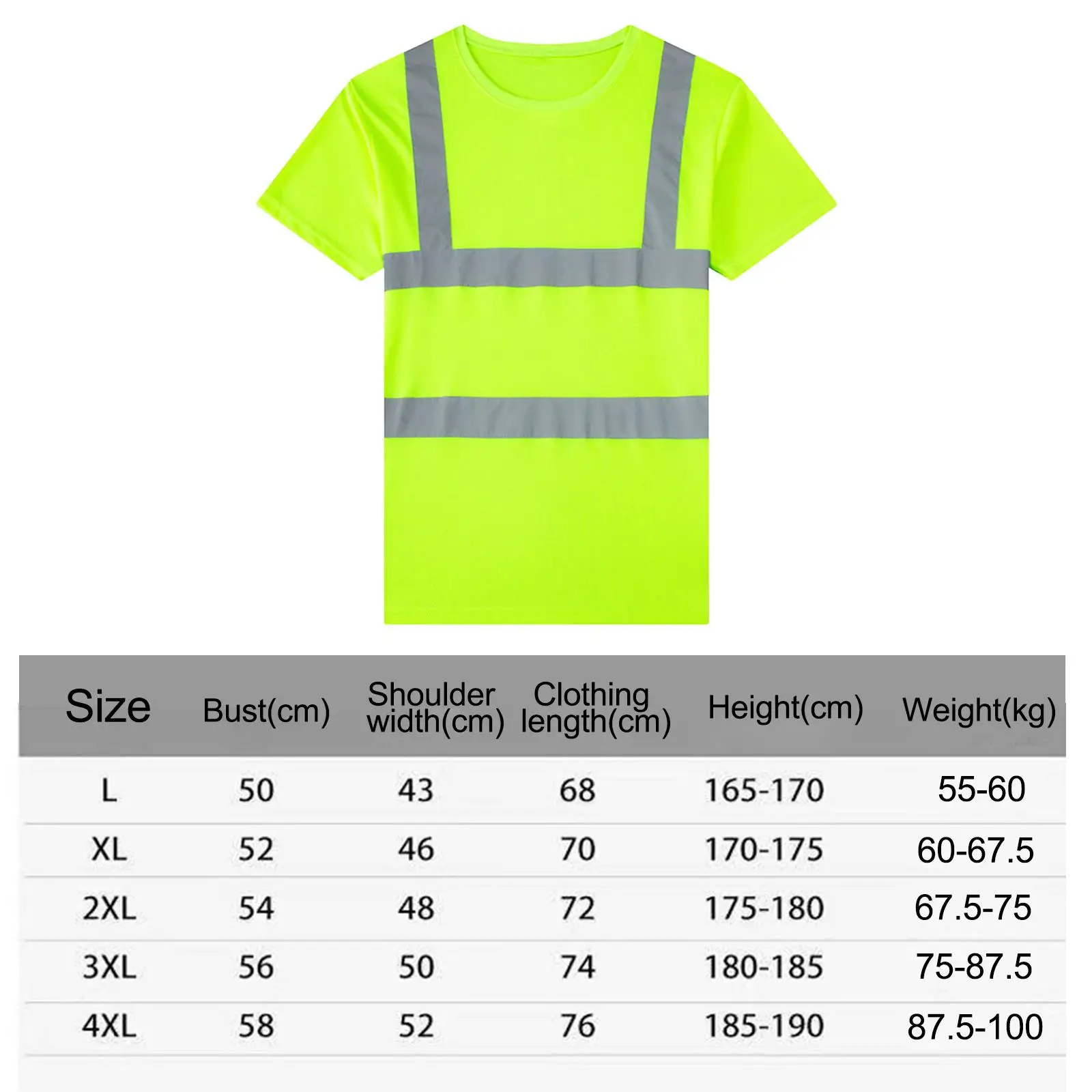 High Visibility Short Sleeve Construction Shirt for Cycling Firefighter