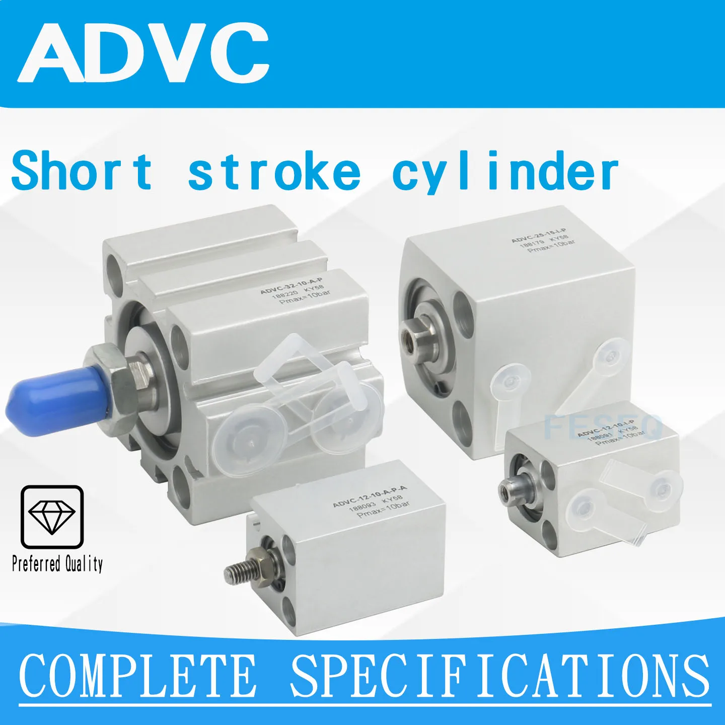 

Short stroke cylinder ADVC-12-5-10-A-P ADVC-12-5-10-I-P ADVC-16-5-A-P ADVC-16-10-15-20-25-A-P ADVC-16-5-10-15-20-25-I-P