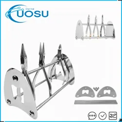 Stainless steel dental appliance forks stand holder rack orthodontic scissors, tooth extraction, storage location dental tools