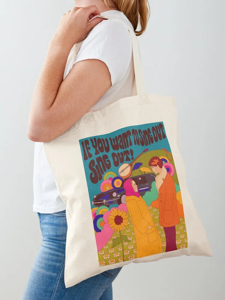 Sing Out Tote Bag Cloth bags Lady bags shopper bag women reusable shopping bag