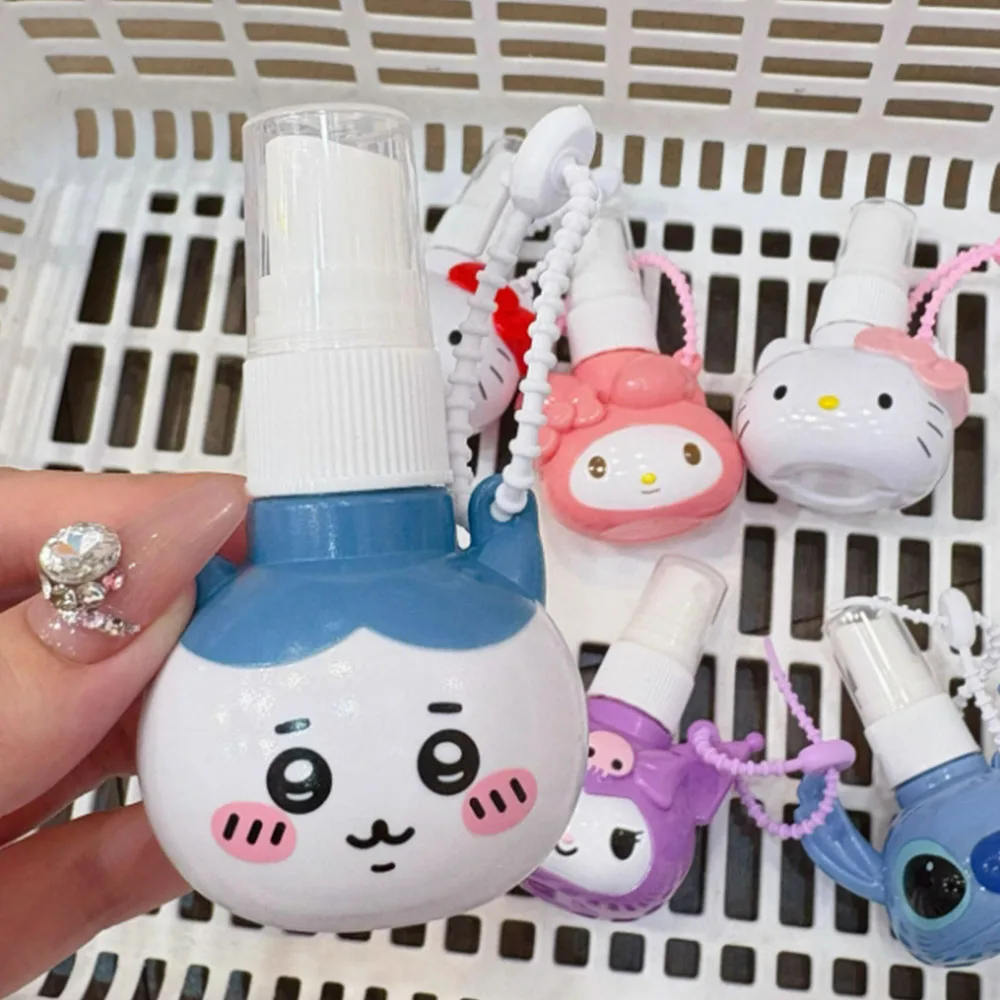 50ml Kawaii Sanrio Spray Bottle Hello Kitty Stitch Capybara Cute Travel Portable Perfume Alcohol Press Bottle image 4