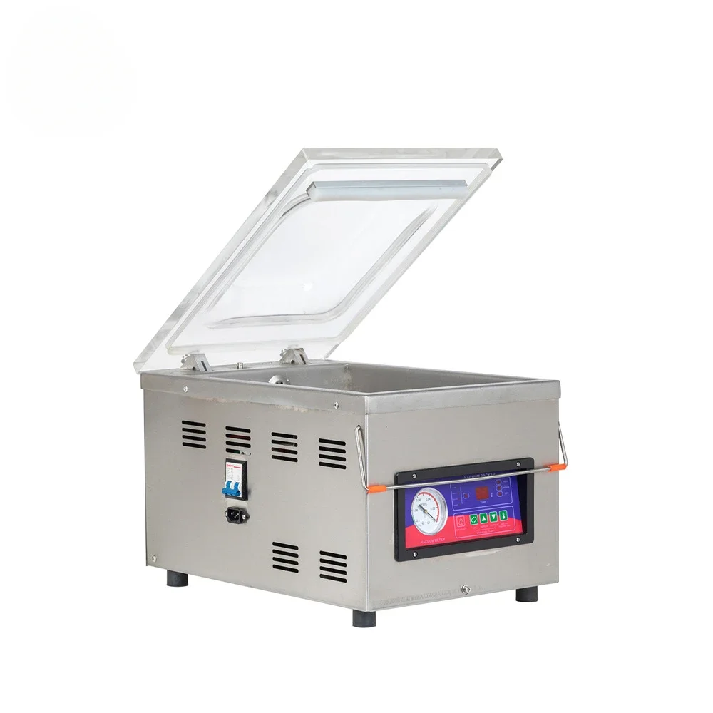 DZ-300/PD semi auto desktop vacuum sealer mini vacuum packaging machine for food rice meat fish