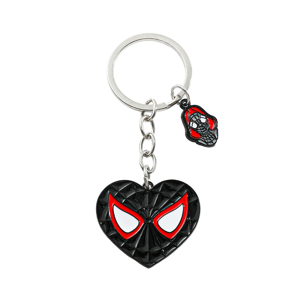 Marvel Spiderman Mask Keyring Superhero Spiderman Keychain Pendant schoolbag Ornament Gifts For Friendsss