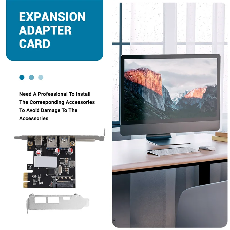 Classic-Expansion Card Desktop Graphics Card PCI-E1x To USB3.1 Type-C Card USB3.0 A Adapter Card Forward And Reverse Insertion