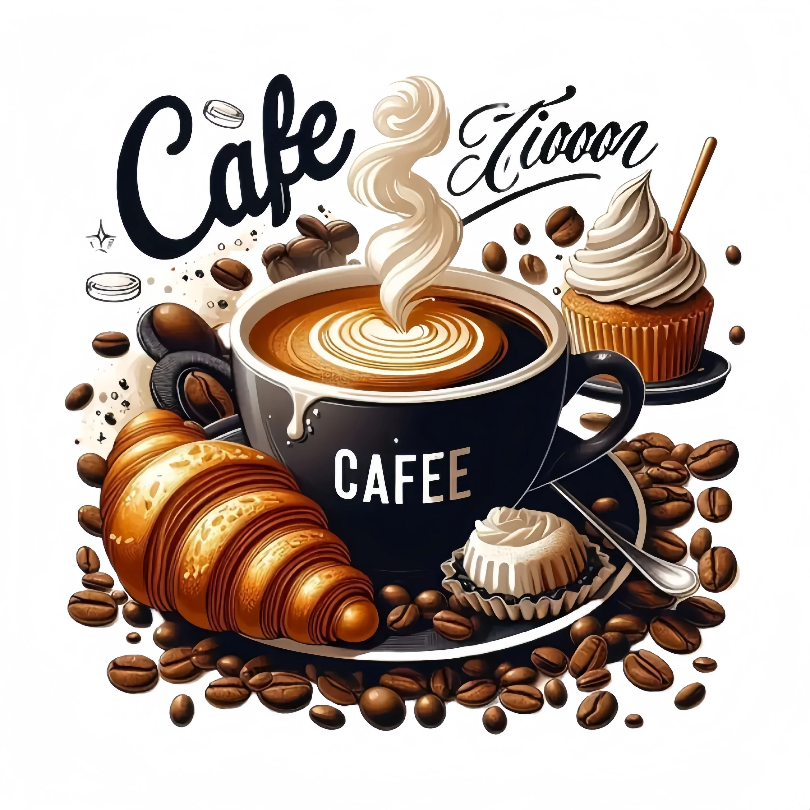 Coffee-themed stickers - suitable for cars, laptops, trucks, motorcycles | Durable self-adhesive stickers, used for vehicle