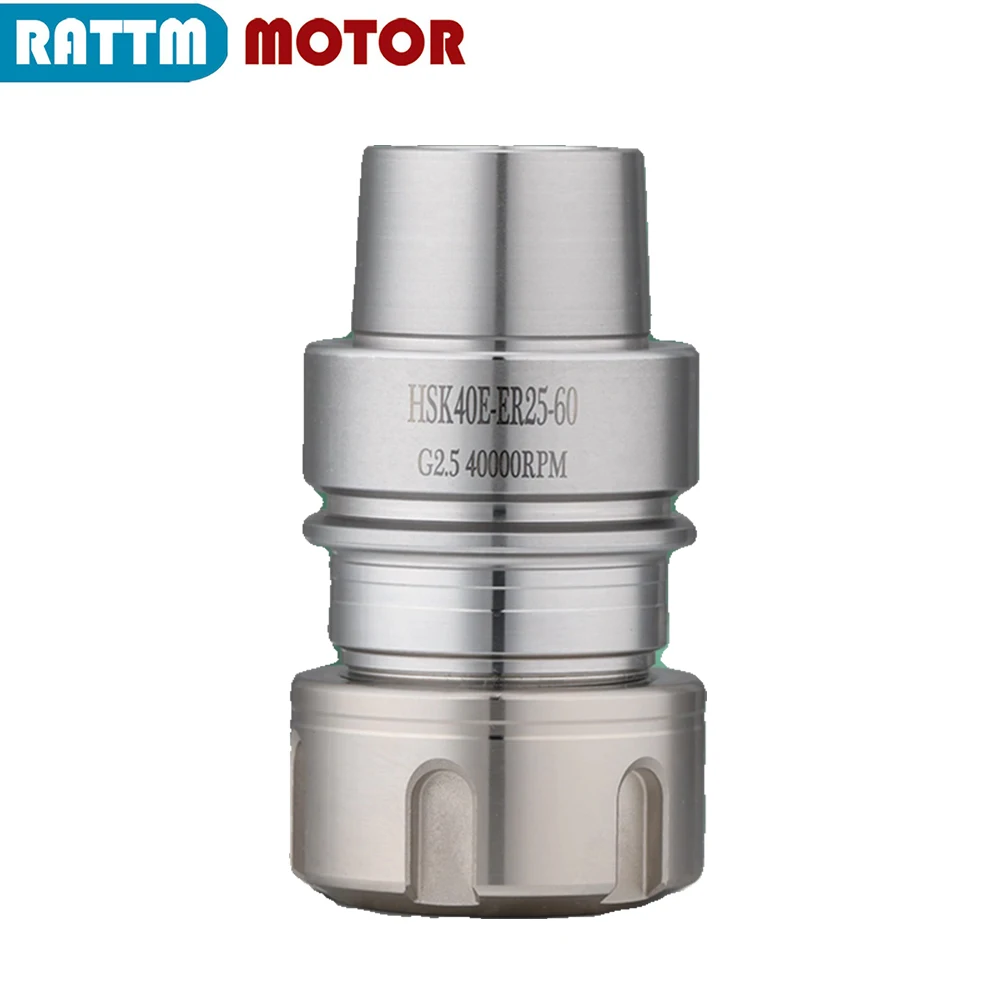 

High precision stainless steel Spindle HSK 25E Toold Holder CNC Part ER11 / ER16 /ER20 Collets