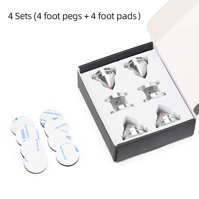 ERUMPENT 4 STKS HiFi Speaker Stand Voeten Voet Pad Hoge Kwaliteit Schokabsorberende Pins Aluminium Metalen Voet Pads voor Klankkast