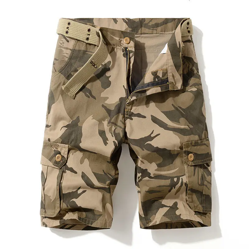 Summer Men Camouflage Tactical Cargo Shorts Military Oversize Big Size Street Fashion New Outdoor Sport Training Casual Jorts