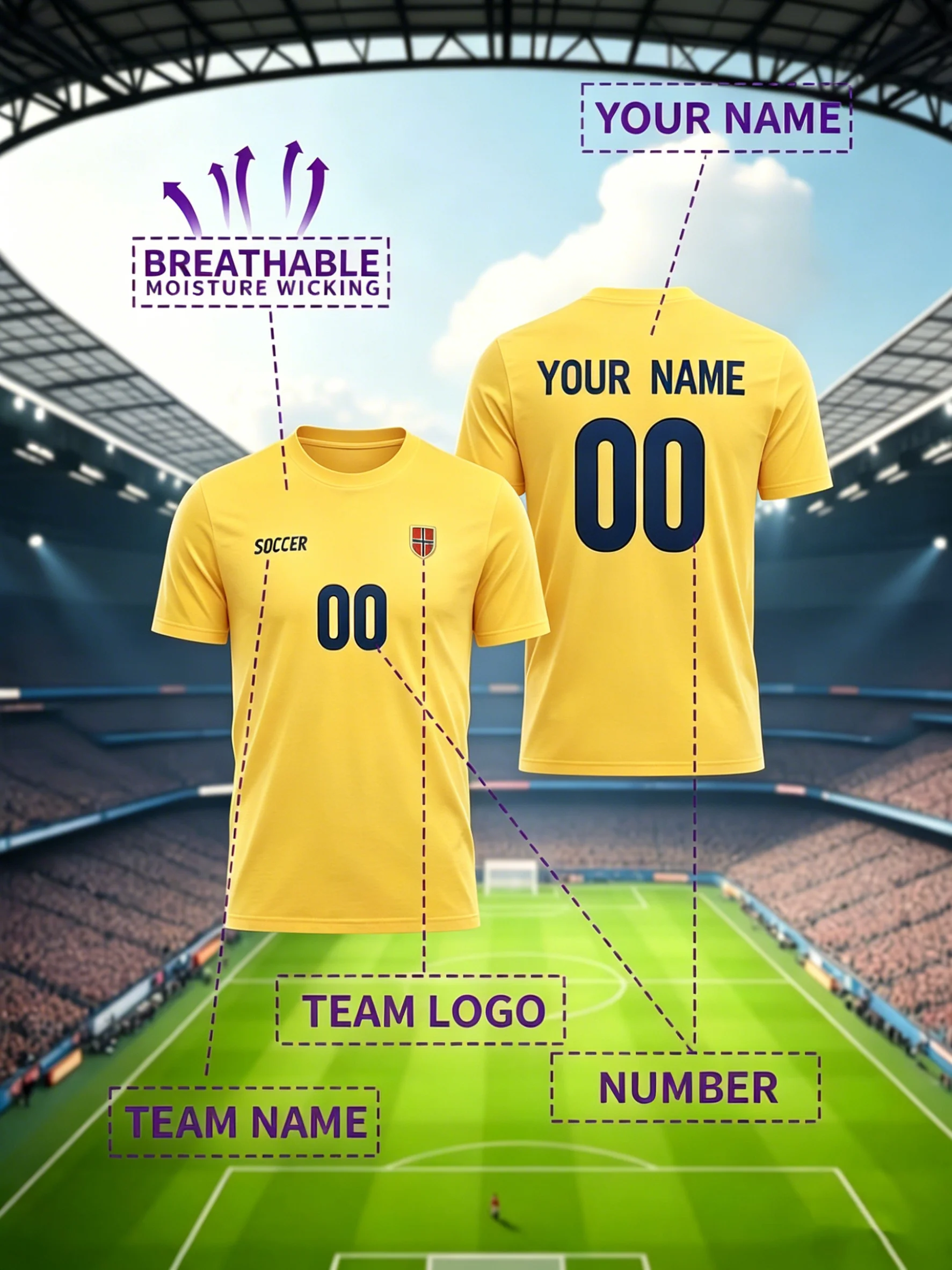 Passen Sie das Muster Ihrer Lieblings-Fußballmannschafts-Spielerbekleidung individuell an. Personalisiertes, modisches Baumwoll-T-Shirt, lässiges, lockeres Sport-Top, weiches T-Shirt – Detail 27