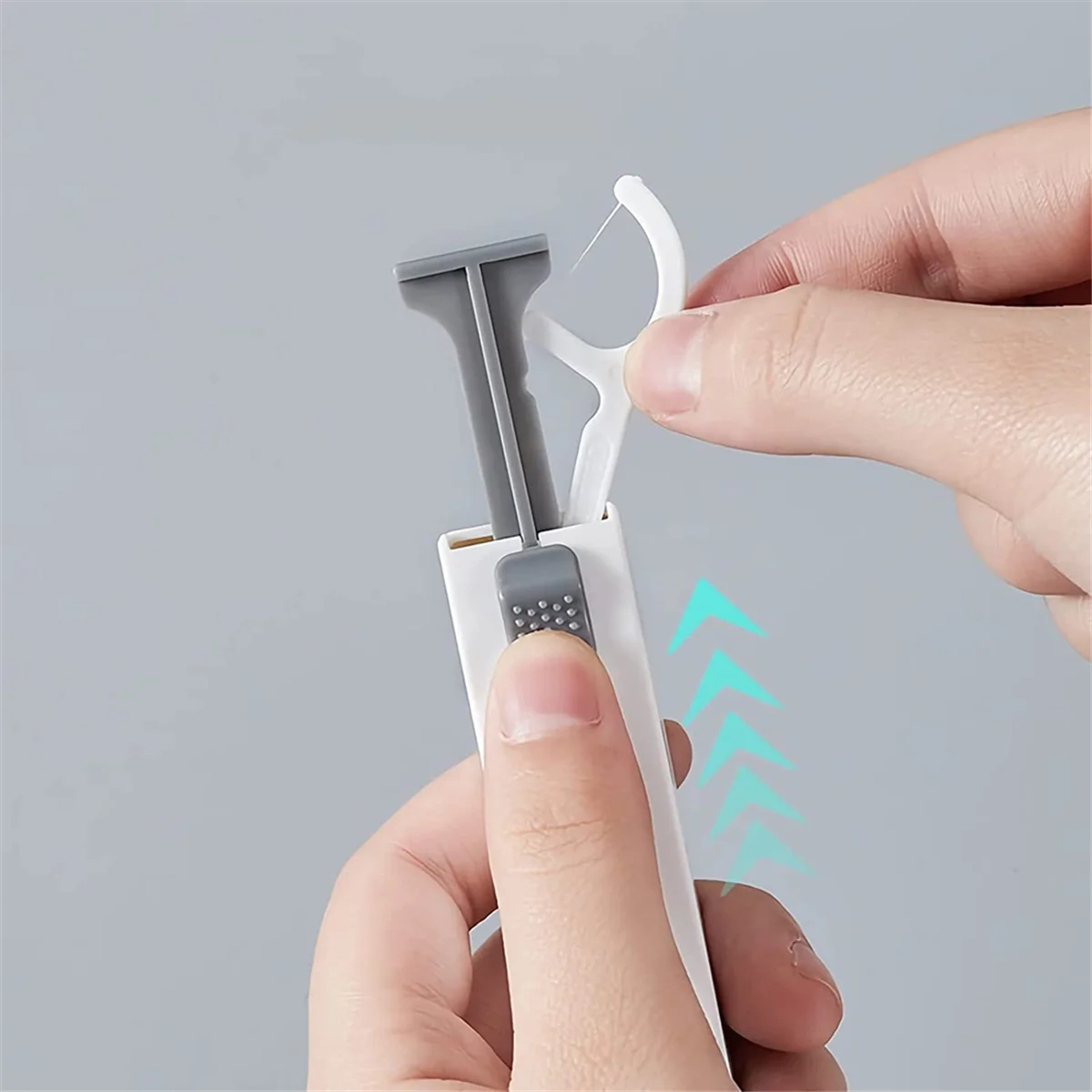 HHTL Dental Floss Dispenser - Portable Dustproof Case with Compact Size, Includes Floss Picks, Ideal for Travel and Daily Use