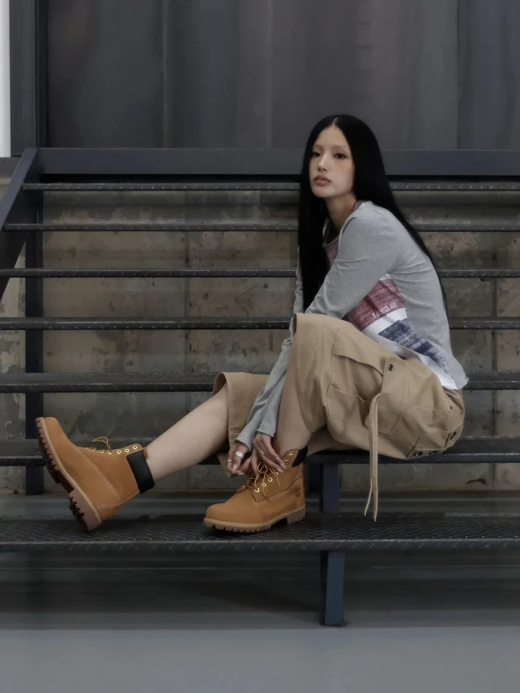 

Autumn men's flag printed long sleeved contrasting T-shirt, personalized top, lazy style round neck clothing