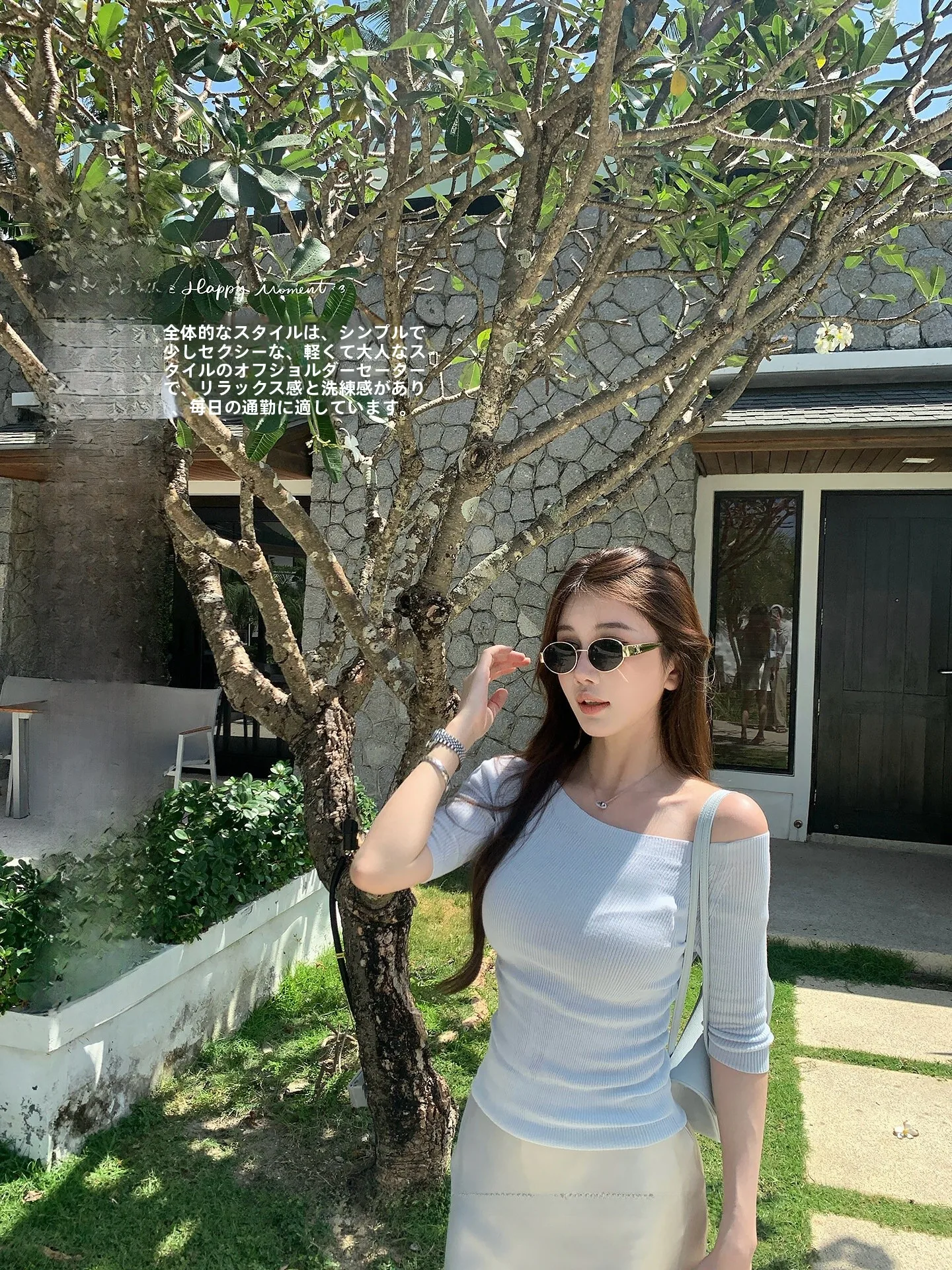 

Yuyuel Women's Knitted Sweater Spring New Style Half Sleeve Overhead Slim Fit Casual round Neck Korean Style Commute Fashion
