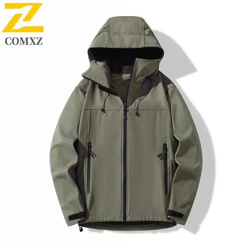 

2025 Autumn Windbreaker Men's Casual Graphene Liner Warm Heat Storage Soft Shell Jacket Outdoor Ski Waterproof Assault Clothing