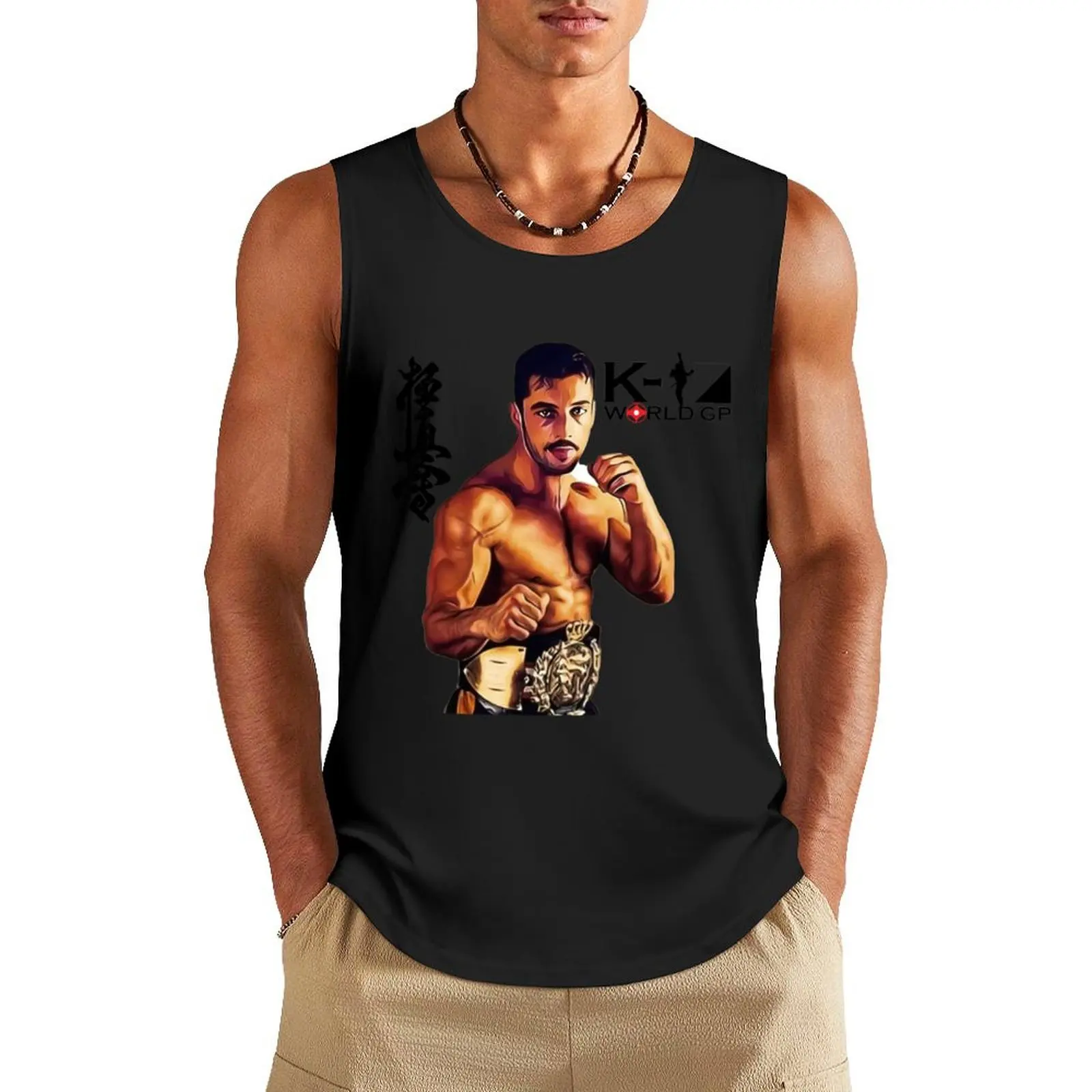

Andy Hug legendary k-1 fighter Tank Top Men's clothes luxury style Men's singlets Men's cotton t-shirt