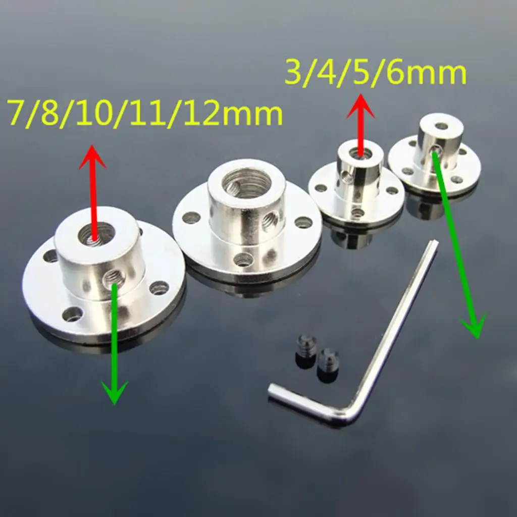 Steel Flanged Shaft Coupler Rigid Motor Adapter DIY Accessories for RC Model Engine Shaft Connection