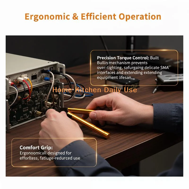 

portableUniversal Torque Wrench for RF Connector Opening Stable Performance for Telecom Coax Adapter Convertor Adjustment Use