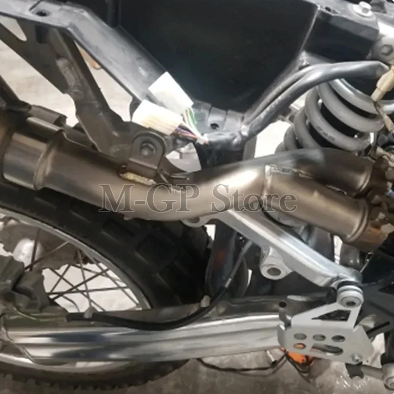 Slip On Motorcycle Exhaust Mid Link Pipe Modify Muffler Escape For KTM 950 Adventure s 2003 - 2013 KTM 990 Adventure s 2006-2016